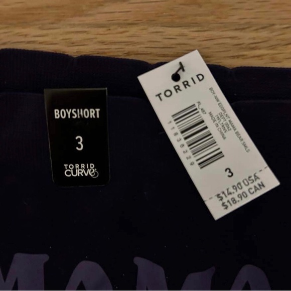 NWT Torrid size 3 Mama Bear Boyshort Underwear - Picture 3 of 3